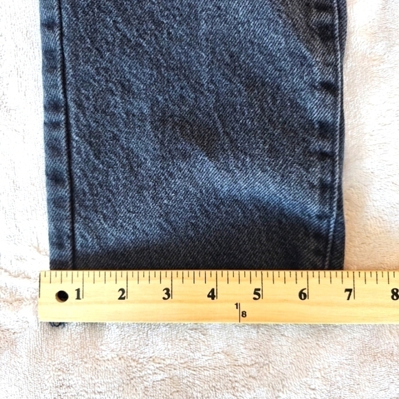 PacSun High Rise Straight Distressed Black Button Fly Jeans  Raw Hem Size 24 EUC - Picture 9 of 11